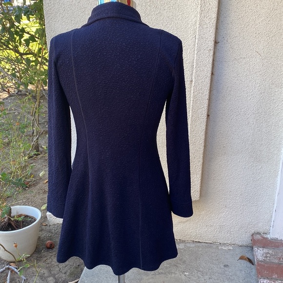 Eva Varro blue stunning open jacket/blazer with two asymmetrical zippers - Picture 8 of 9